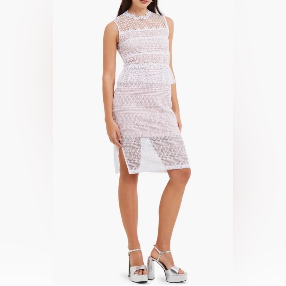NWT French Connection Size 8‎ Dress Linen White